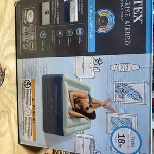 Intex Midrise Airbed Twin 18in With Internal Pump And Pillow